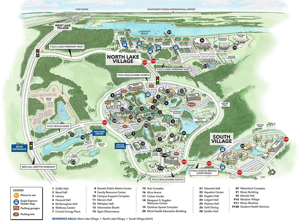 Map of FGCU Map of FGCU