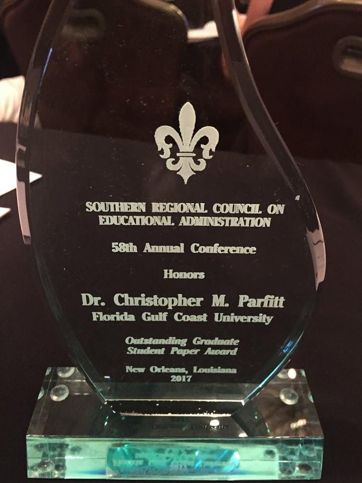 Chris Parfitt's award for Outstanding Graduate Student Paper