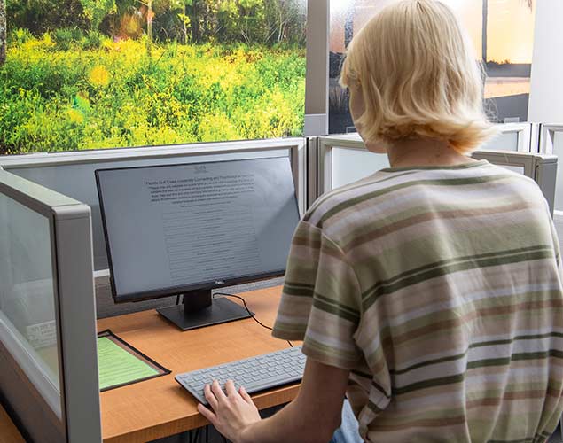 Photo of girl on computer