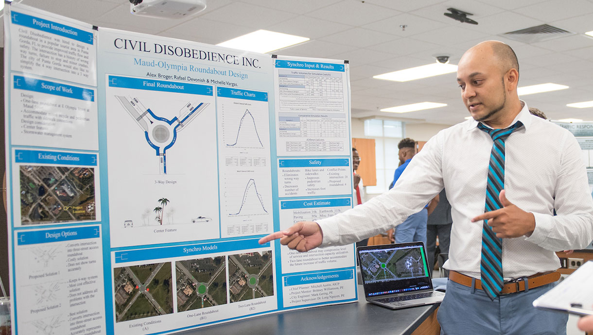 CE student presenting