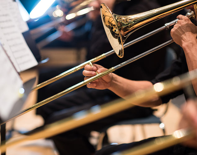 Photo - trombone during performance