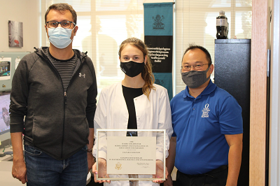 Elizabeth Recker with mentors Dr. Mirjafari and Dr. Rafferty-Osaki Elizabeth Recker with mentors Dr. Mirjafari and Dr. Rafferty-Osaki